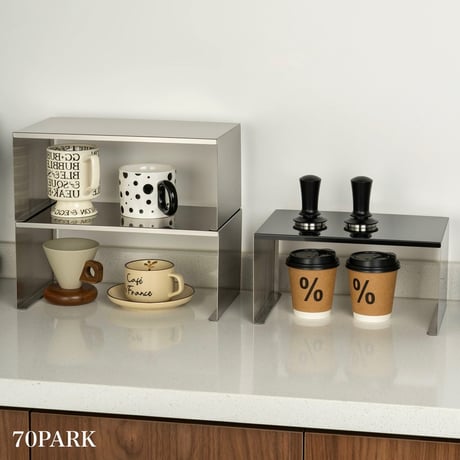 #スタッキング可能 ステンレス シルバー マルチ 収納 コの字 ラック 全4種