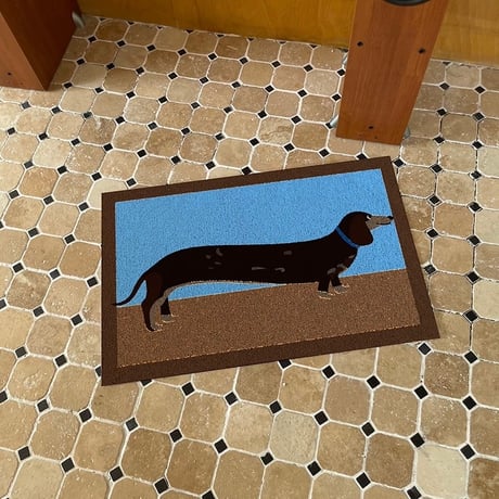 #ダックスフンド ミックス カラー 玄関 マット 全2色 50×75 泥落とし 犬