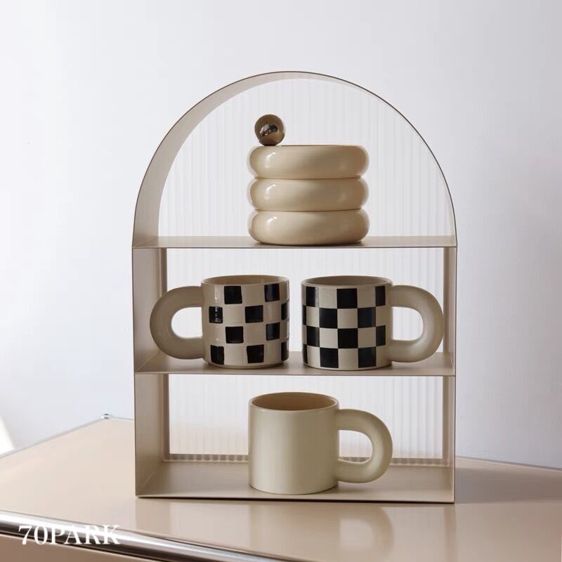 アーチ型 アイアン アクリル ディスプレイ ラック 全3色 | 70PARK