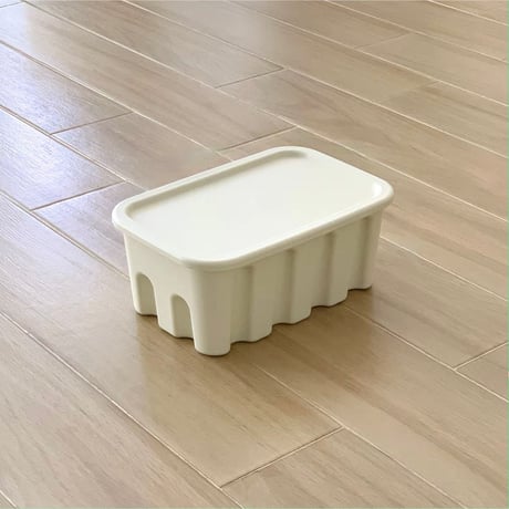 #蓋付き 収納 ボックス スタッキング コンテナ 全2種
