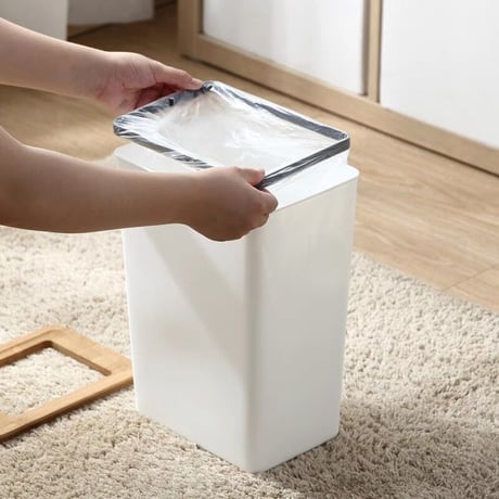 【即納】#ウッド × ホワイト スリム ダストボックス 全2タイプ