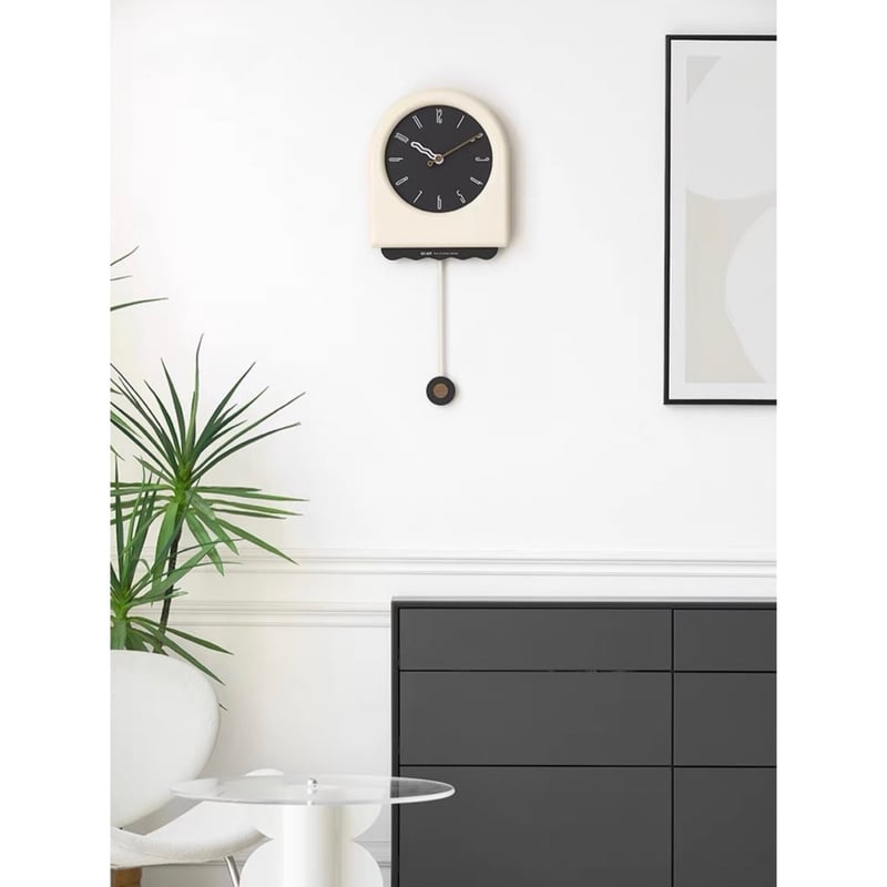 モノトーン アーチ型 クロック 振り子時計 全2色 掛け時計 | 70PARK