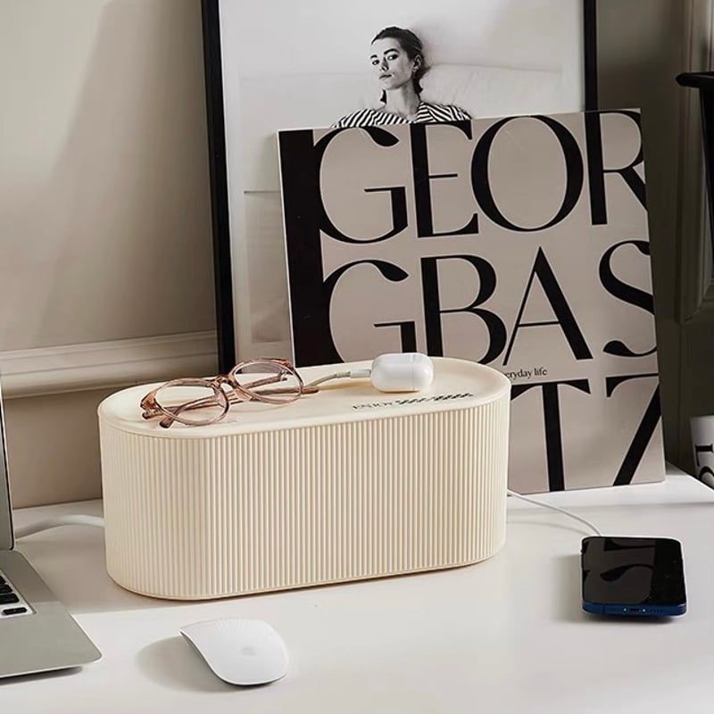 popo　KURZWEIL 1000PX 2Uケース付 モノトーン 蓋付き 電源タップ 収納 ケーブルボックス 全2色 | 70PARK