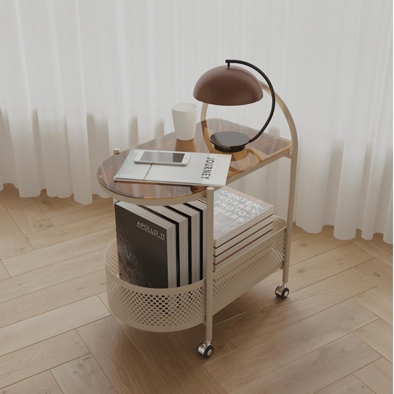 キャスター付 バスケット サイドテーブル 全2色 ワゴン | 70PARK