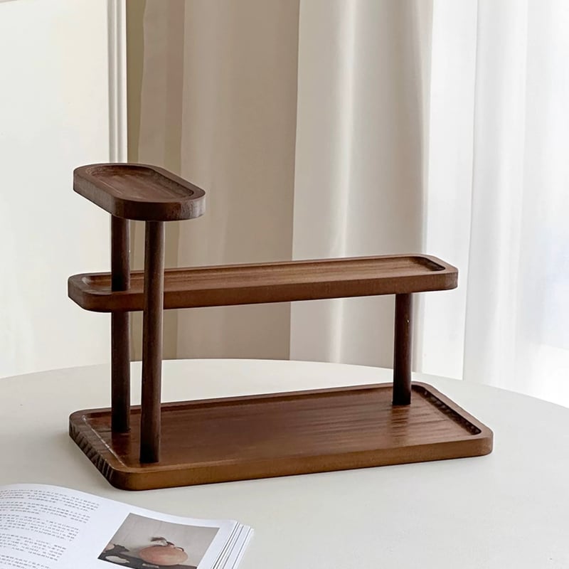 ウッド 多段 収納 ディスプレイ ラック 香水収納 コスメ収納 | 70PARK