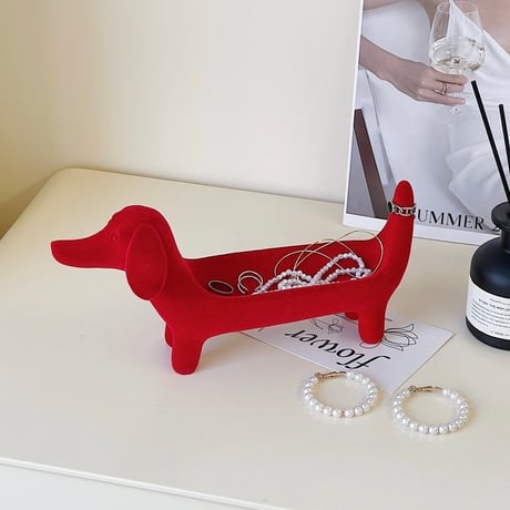 #ダックスフンド モチーフ アクセサリー トレイ 全3色 犬