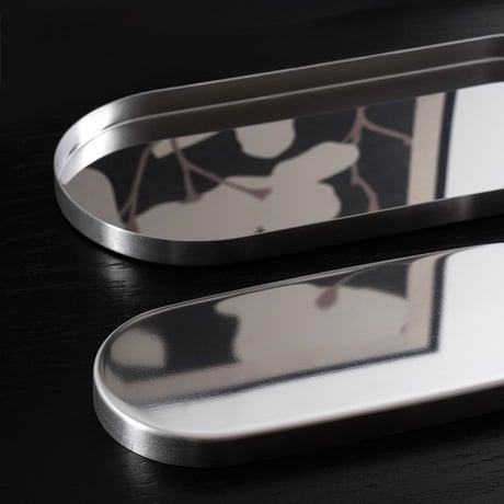 #ステンレス シルバー オーバル型 シンプル アクセサリー トレイ 全3サイズ 収納