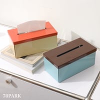 #カラフル アイアン ボックス ティッシュケース 全2色
