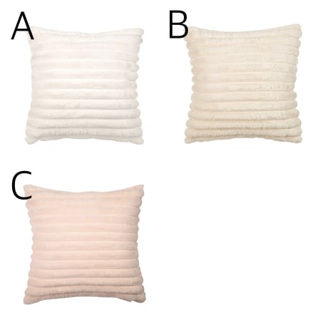 #フェイクファー ストライプ クッションカバー 全3色 45×45