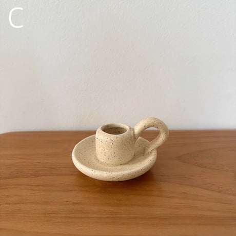 #セラミック ナチュラル キャンドルホルダー 全3種