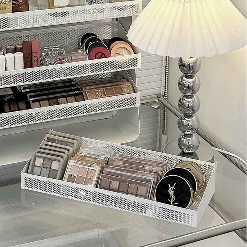 大容量 四段 香水 コスメ ディスプレイ アイアン 収納 ラック 全2色