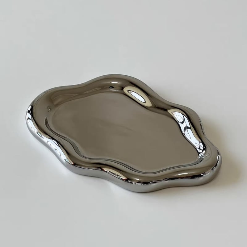 即納】#チャビー ウエーブ アクセサリー トレイ 全2色 プレート | 70PARK