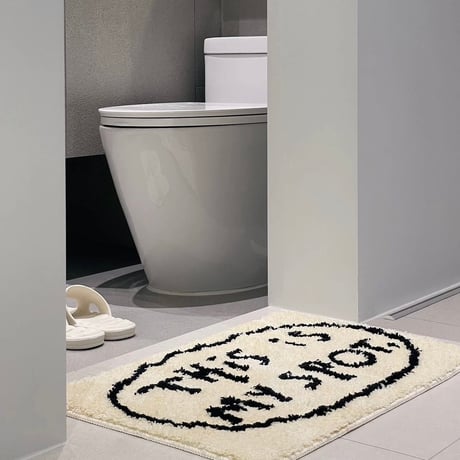 #モノトーン メッセージ入り ドア 玄関 マット 50×80 吸水 滑り止め タフテッド