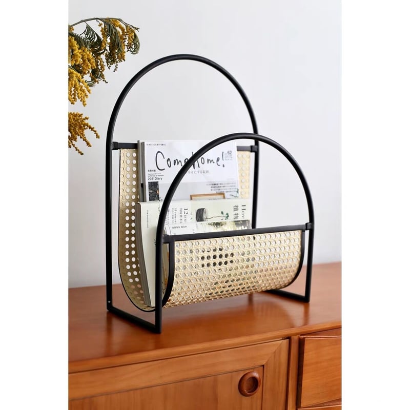 ラタン ウォールマガジンラック 【ART OF BLACK】 ラタン ウォールマガジンラック 【ART OF BLACK】 【公式通販】