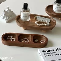 #アカシア ウッド アクセサリー トレイ 全3種 ブラウン 小物置き トレー