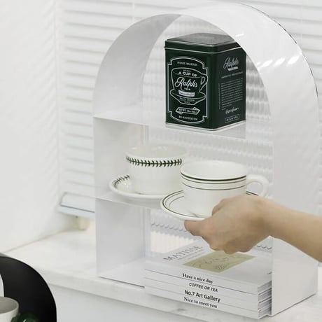 #アーチ型 アイアン アクリル ディスプレイ ラック 全3色