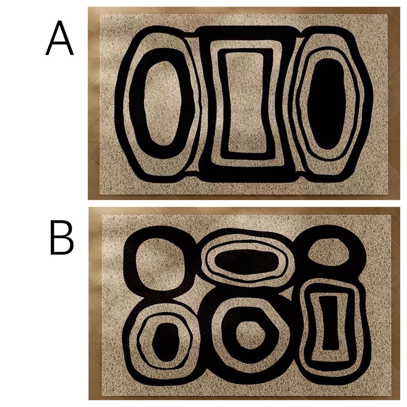 【新品未使用タグ付き】【完売】アニュアンス カットアウトトップス ブラウン ニュアンス アート柄 玄関 マット 全2種 50×80 泥落とし | 70PARK