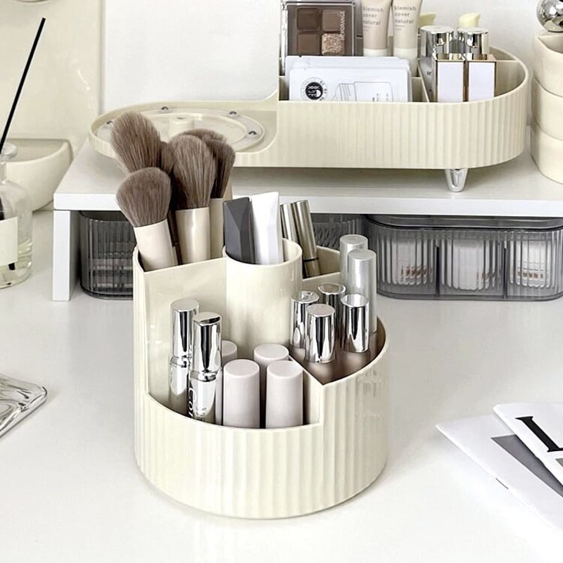 360度 回転 ブラシスタンド付 コスメ 収納 トレイ 全2色 | 70PARK