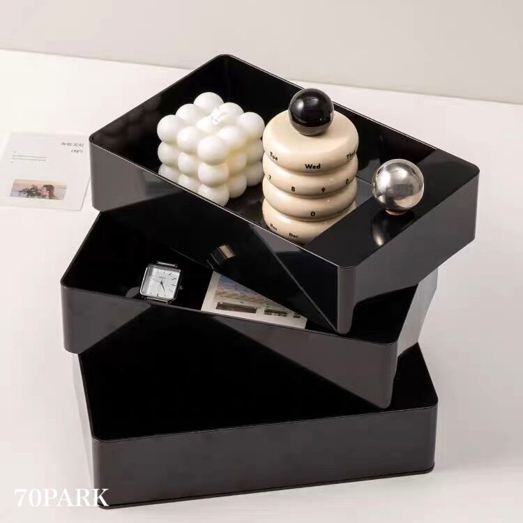 【新品】ファンタジア ⭐️ アクセサリートレイ スライド式 長方形 3段 アクセサリー トレイ 全4色 収納 | 70PARK