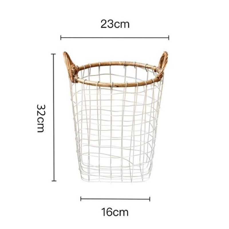 持ち手付き アイアン 縦長 バスケット 収納 カゴ | 70PARK