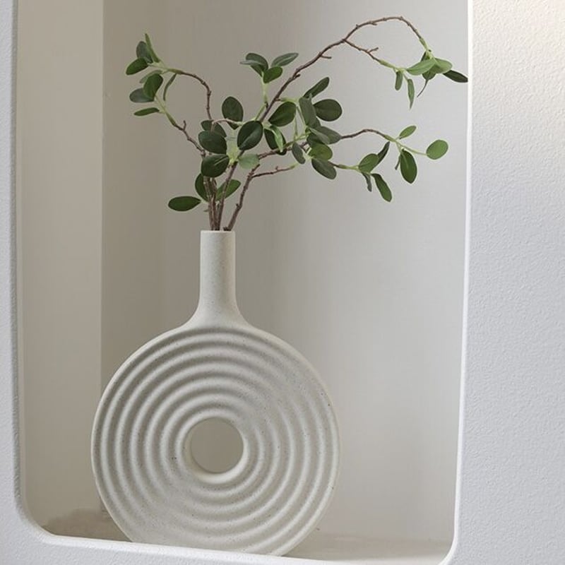 ドーナツ型 セラミック フラワーベース 花瓶 全2色 | 70PARK