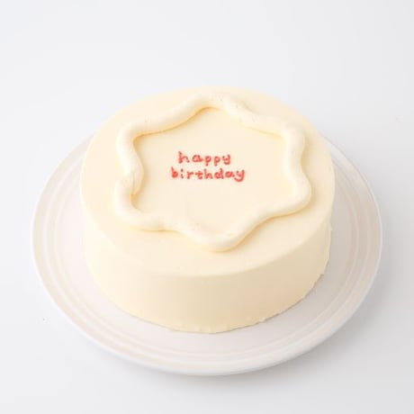なみなみラインのバタークリームデコレーション　4号サイズ  （生クリームデコレーションに変更可能）