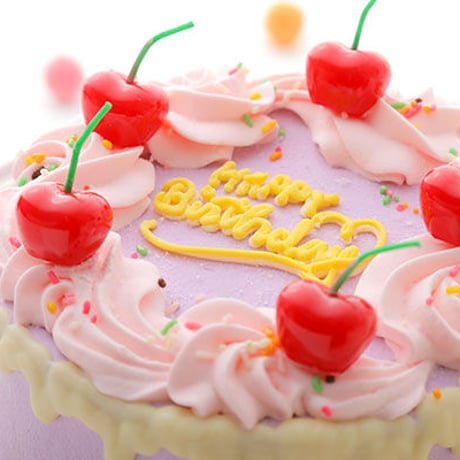 さくらんぼキャンドル付きホワイトドリップケーキ4号サイズ【生クリームデコレーション】