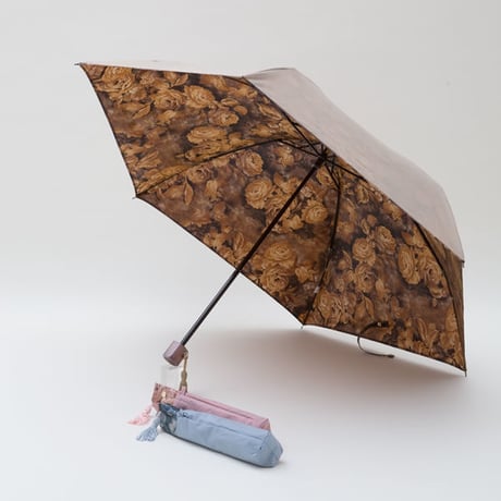 雨にぬれると花柄が浮き出る傘 55cm/折りたたみ傘 [OSK013 PI/BE/SU]