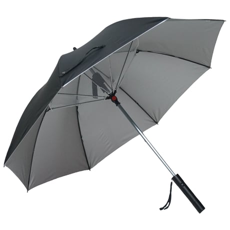 猛暑の夏に！！扇風機×晴雨兼用傘　一体になった話題の扇風機傘　70cm/長傘 （ブラック）[OST157]