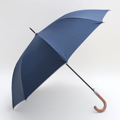 熱中症対策「男の日傘」雨にも強い！ 65cm/長傘 晴雨兼用 [H743BL/N]