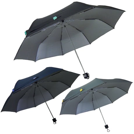 熱中症予防に！風に強く、男性にも女性にも使える！58cm/ミニ折たたみ傘 [OSS024BL/NE/GR]