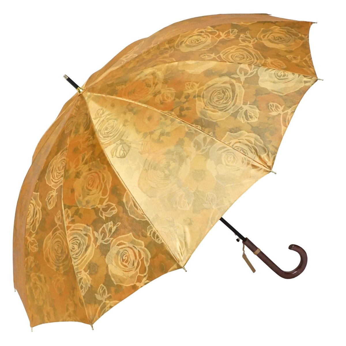 お花々＊様 お花のアート！12本骨で丈夫！高級サテンジャガードの両面転写花