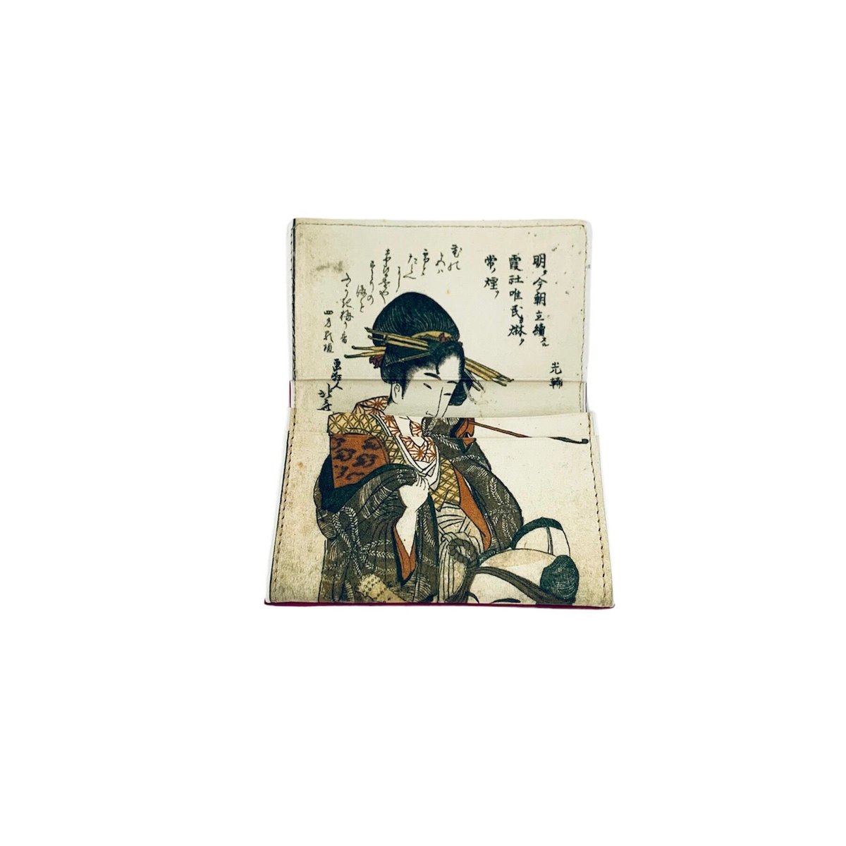 本日価格【北斎 美人画 名刺入れ】粋 カードケース 日本画 浮世絵 粋