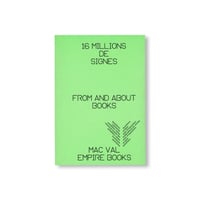 16 MILLIONS DE SIGNES – FROM AND ABOUT BOOKS