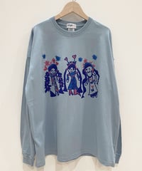 トリオ長袖オーバーサイズTシャツ (light blue)