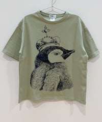 エンペラーペンギンのオーバーサイズTシャツ (sage green)