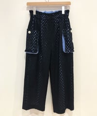 <SAMPLE SALE> 穴あきエンブロイダリーパンツ (black)