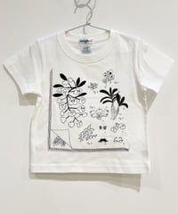 植物図鑑のキッズTシャツ (white)