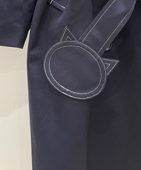 ネコ♡ベルトトレンチコート (navy)