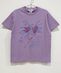 フラワースマイルTシャツ (lavender)