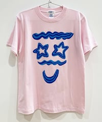 クリームフェイスTシャツ (pink)