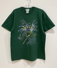 フラワースマイルTシャツ (green)