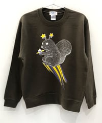 宇宙のリススウェット (dark olive)