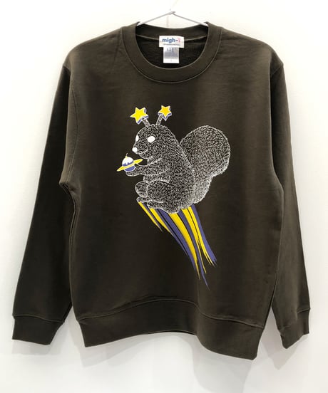 宇宙のリススウェット (dark olive)