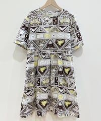 <SAMPLE SALE> 切手シートプリントカットソーワンピース