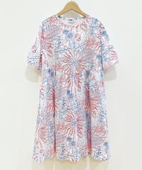 <SAMPLE SALE> 時計草プリントカットソーワンピース