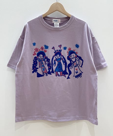 トリオ半袖オーバーサイズTシャツ (mauve)