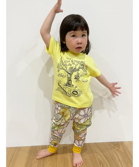 ツリーキッズTシャツ (light yellow)