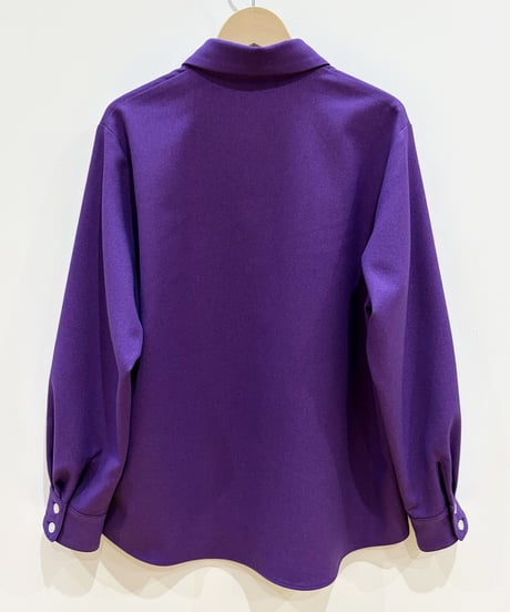 フェイス刺繍シャツ (purple)（先行予約）