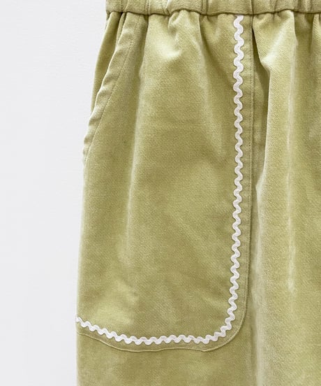 <SAMPLE SALE> 別珍ワイドパンツ (light green)